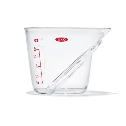 OXO Mini Angled Measuring Cup, Clear and Red